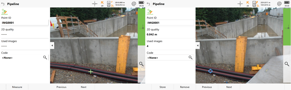 Leica GS18 I - Point matching example